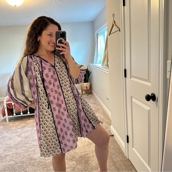 NWT Rhode Purple Floral Long Sleeve Mini Dress XS - Picture 2 of 14